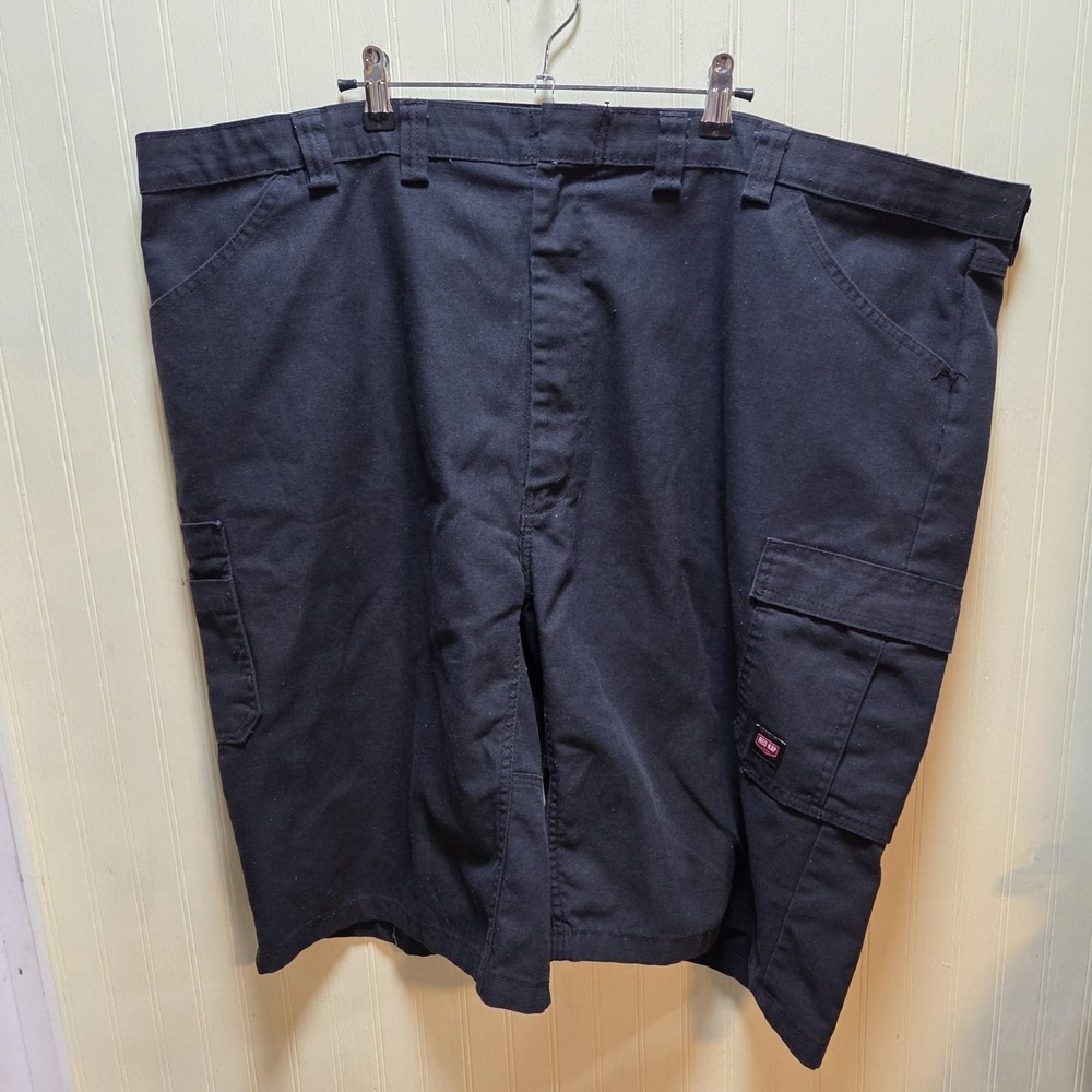 Red Kap Cargo Shorts Mens 50 Black Workwear Canvas Relaxed Fit Big Tall